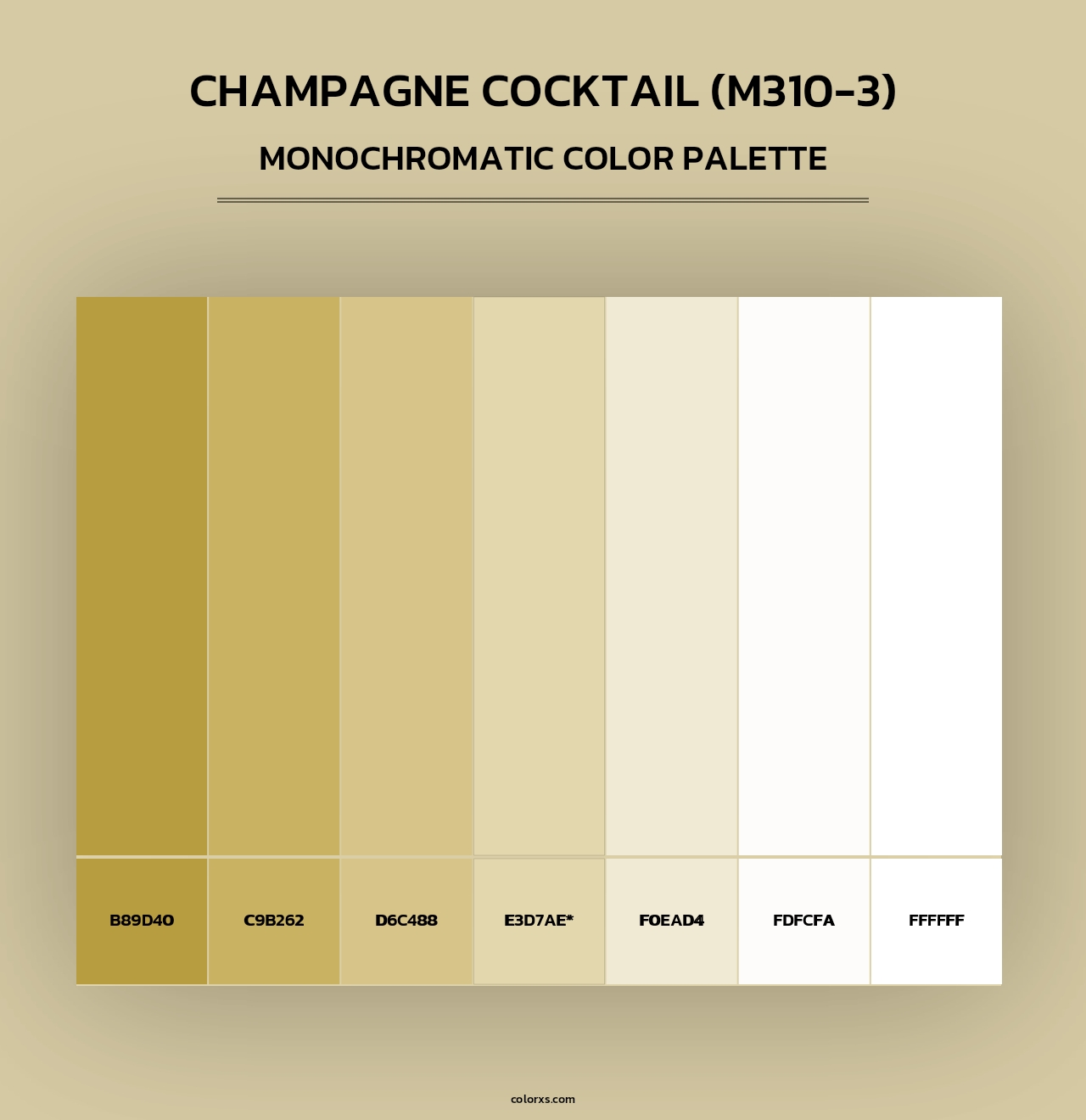 Champagne Cocktail (M310-3) - Monochromatic Color Palette