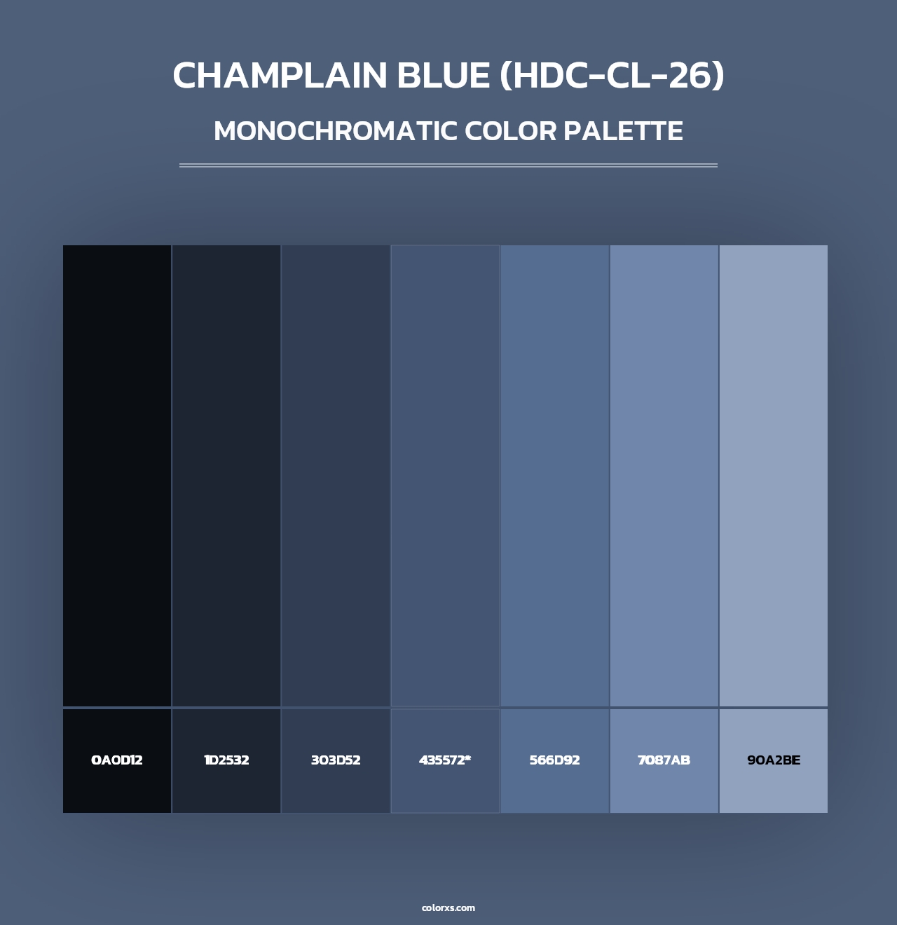 Champlain Blue (HDC-CL-26) - Monochromatic Color Palette