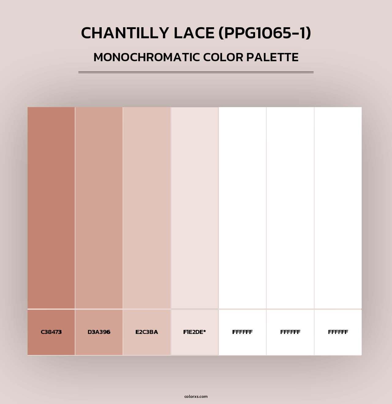 Chantilly Lace (PPG1065-1) - Monochromatic Color Palette
