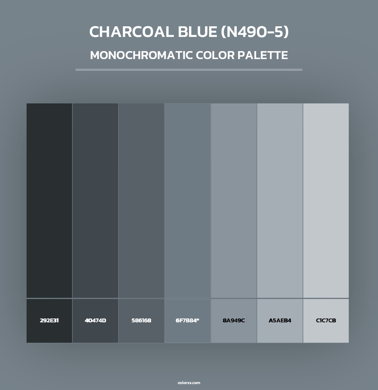 Charcoal Blue (N490-5) - Monochromatic Color Palette