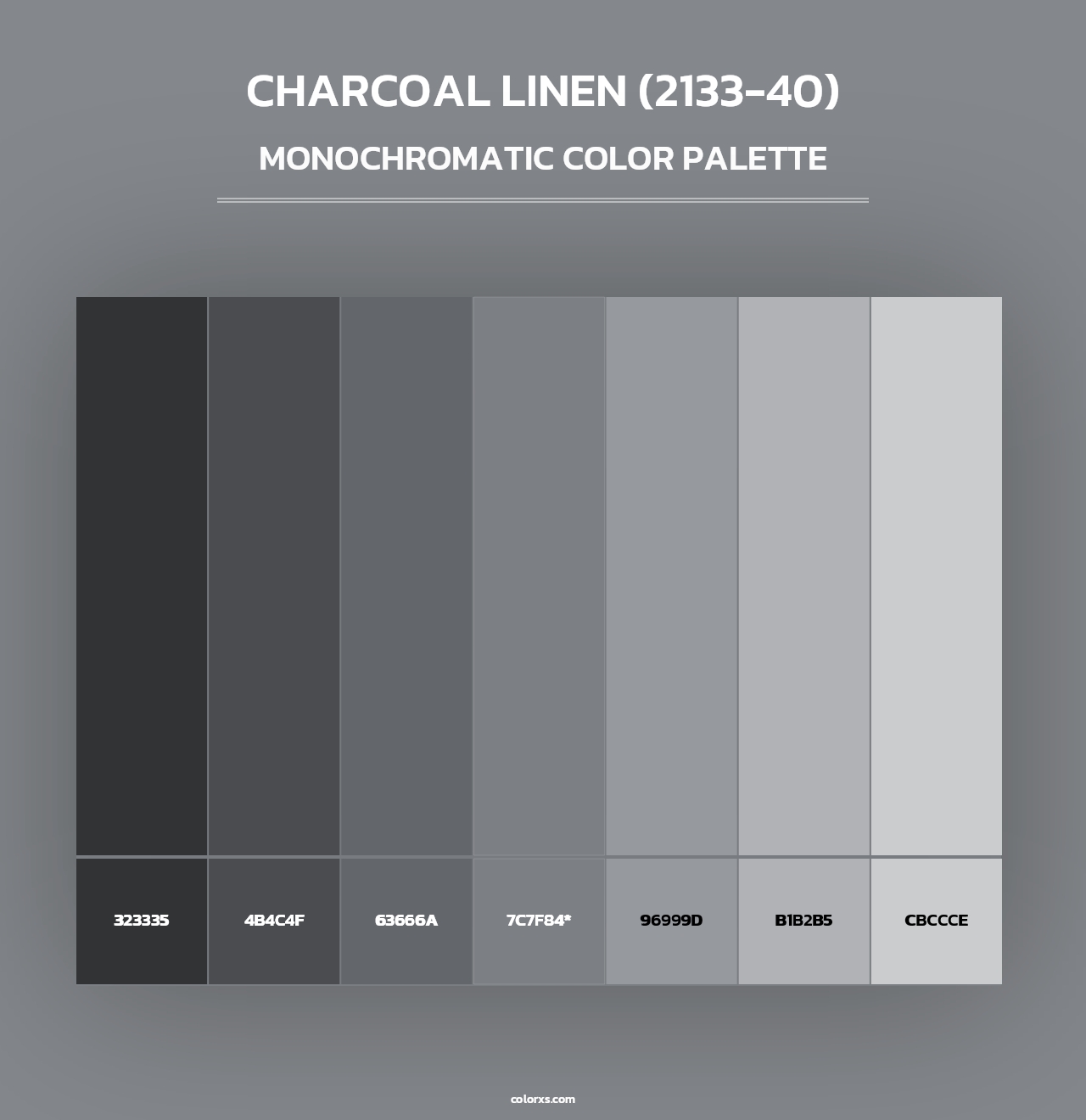 Charcoal Linen (2133-40) - Monochromatic Color Palette