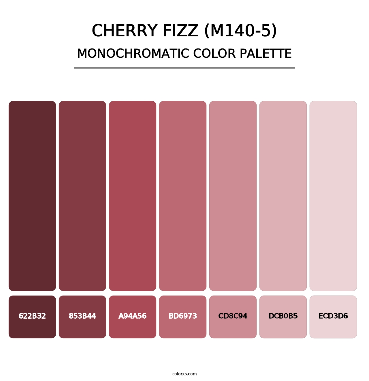 Cherry Fizz (M140-5) - Monochromatic Color Palette