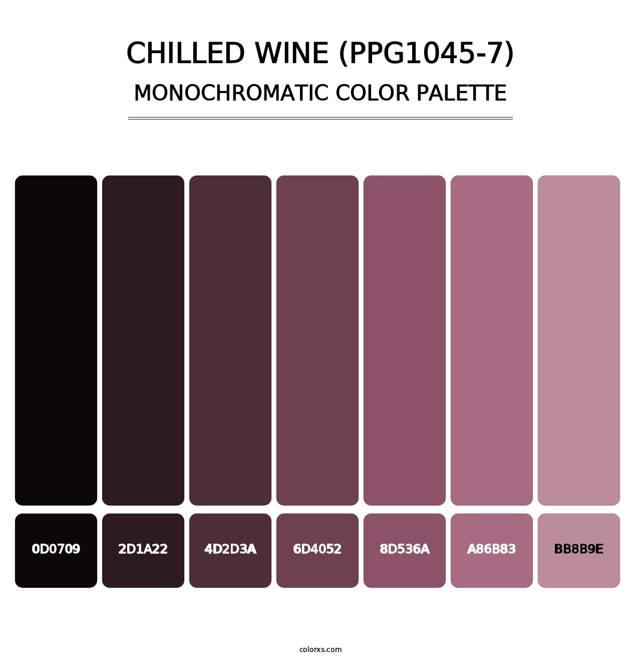Chilled Wine (PPG1045-7) - Monochromatic Color Palette