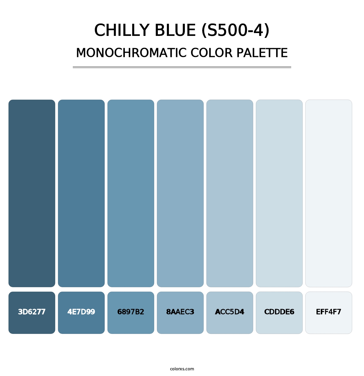 Chilly Blue (S500-4) - Monochromatic Color Palette