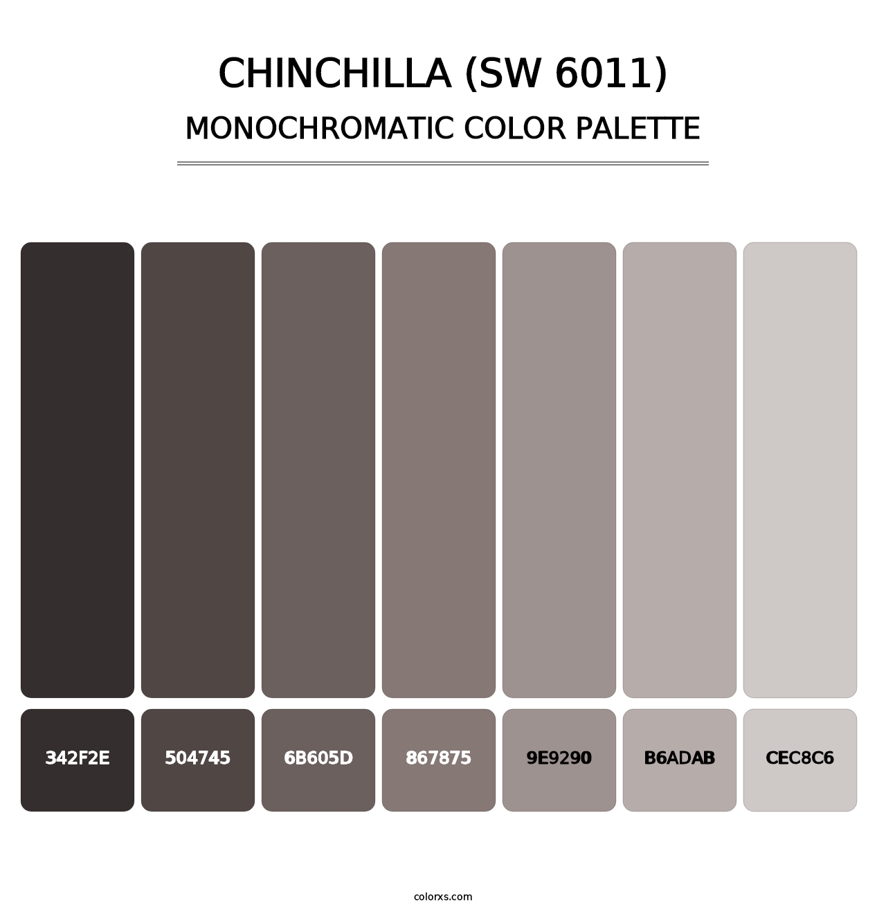 Chinchilla (SW 6011) - Monochromatic Color Palette