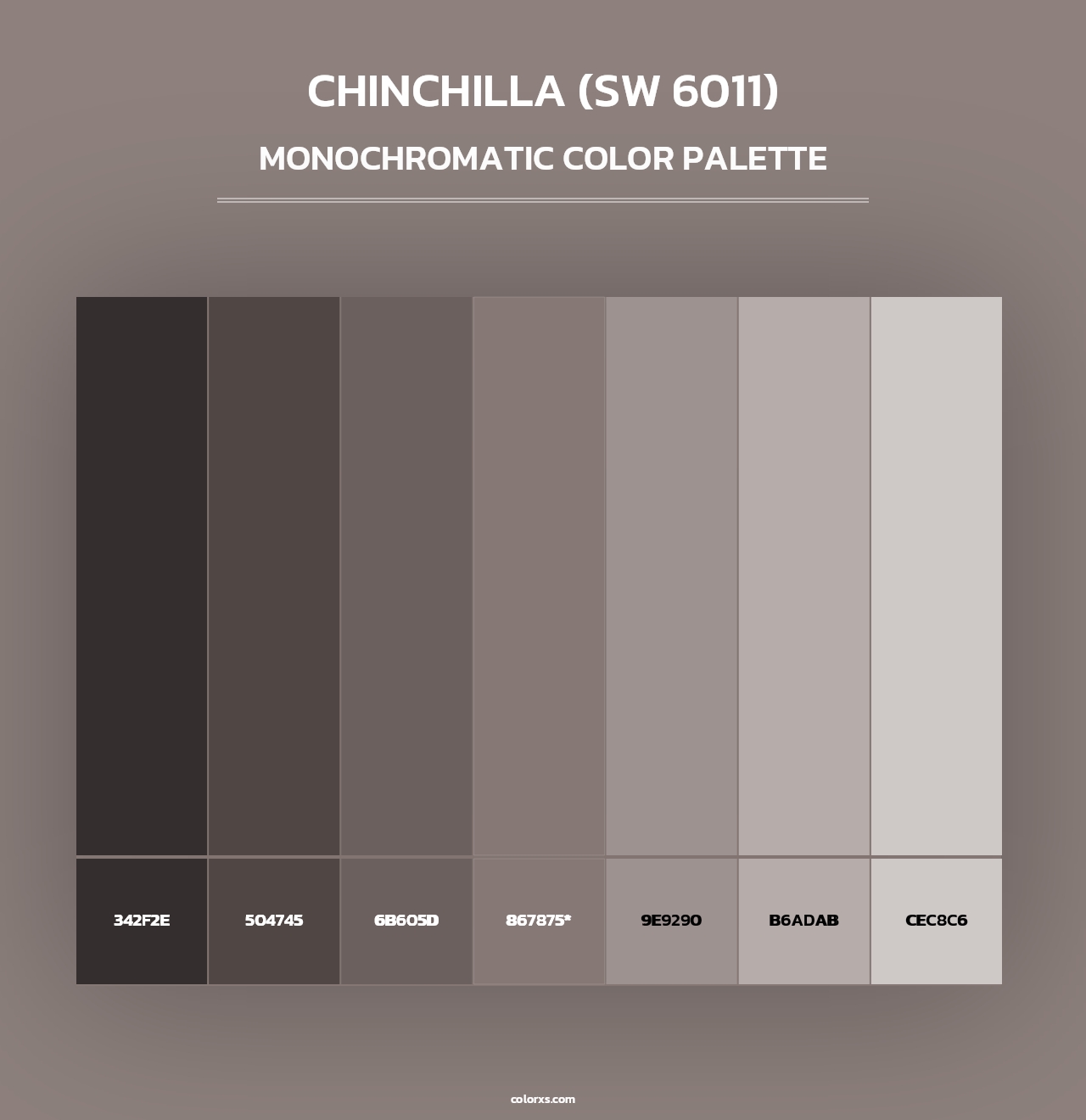 Chinchilla (SW 6011) - Monochromatic Color Palette