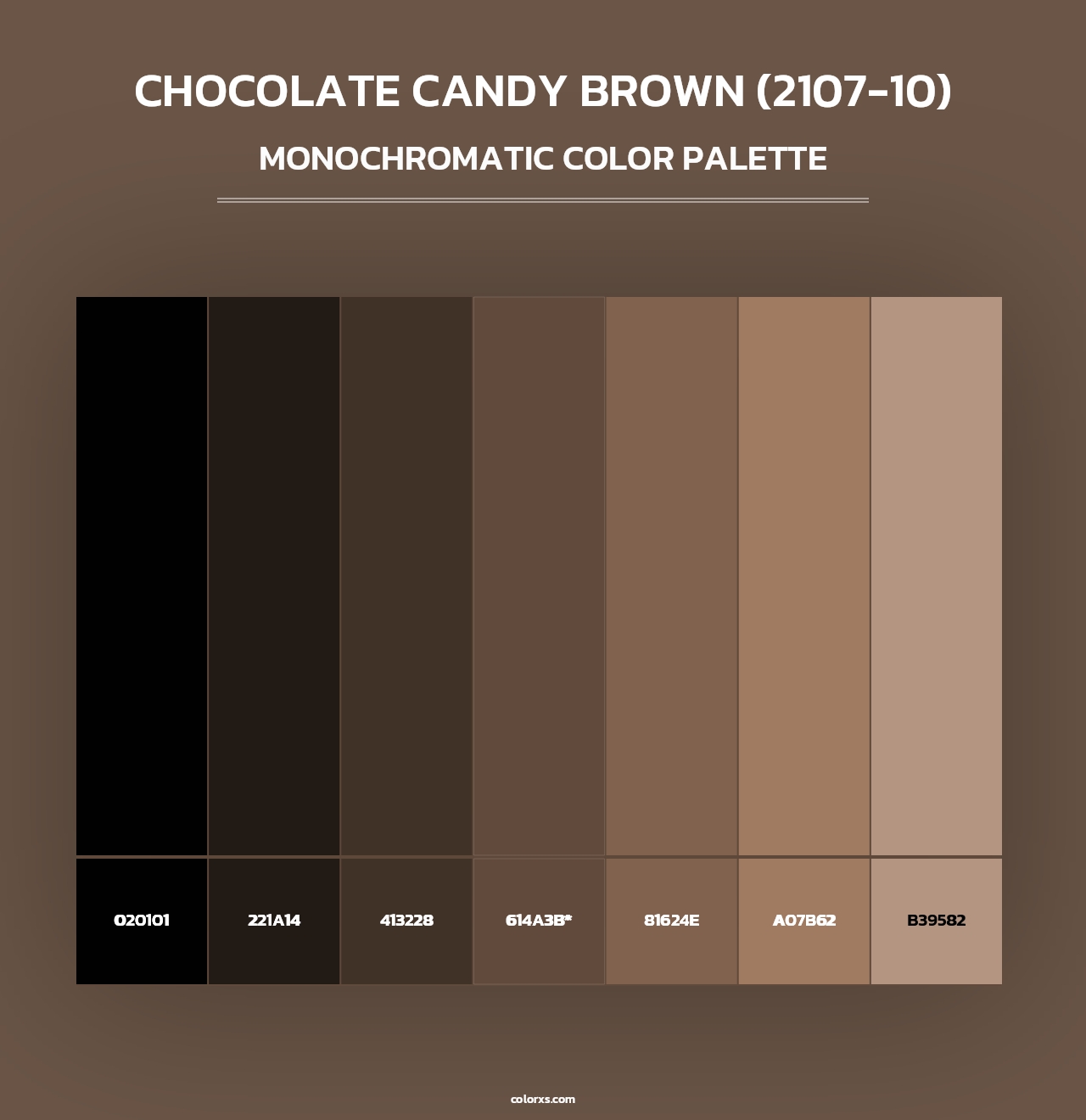 Chocolate Candy Brown (2107-10) - Monochromatic Color Palette