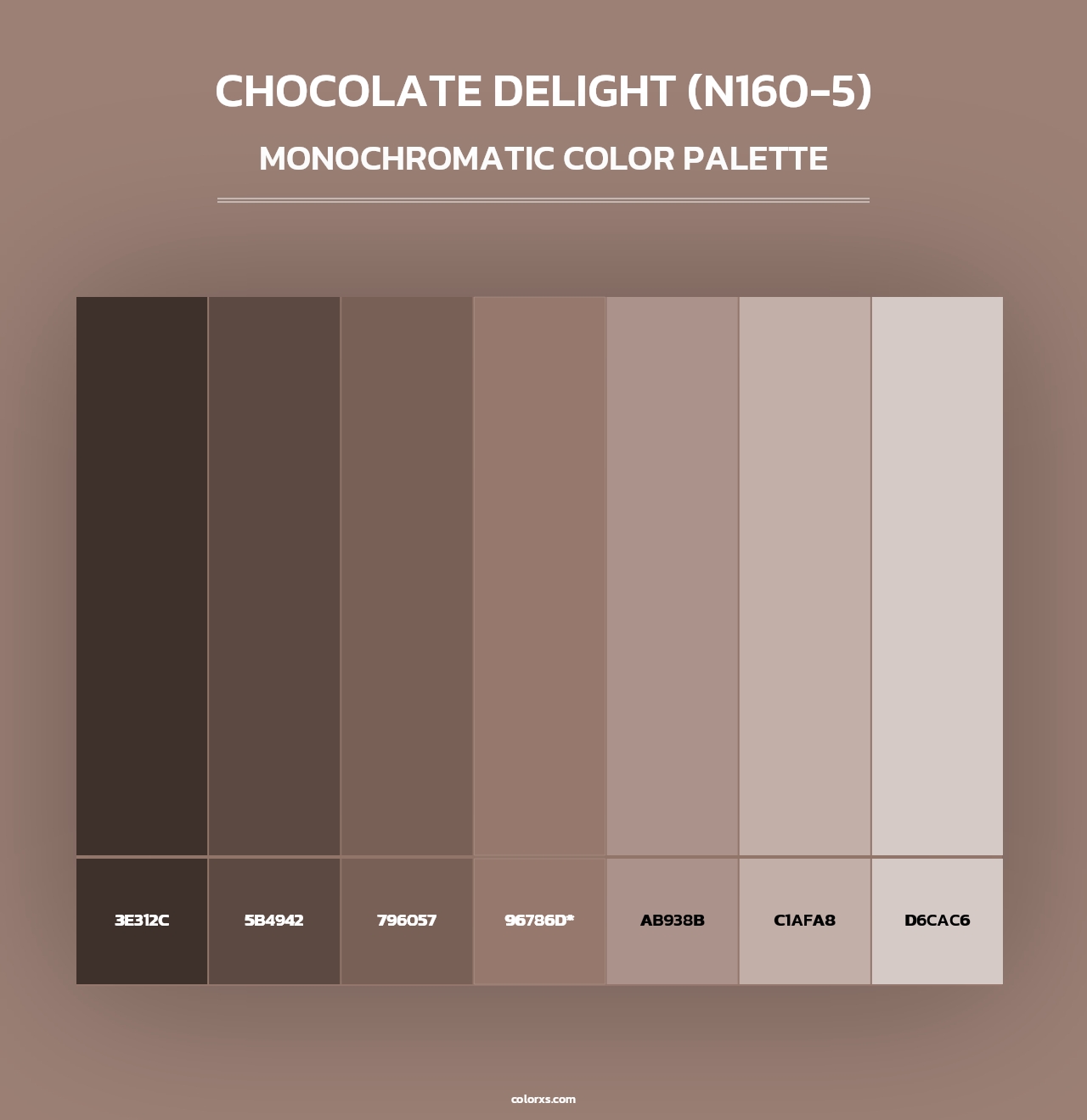 Chocolate Delight (N160-5) - Monochromatic Color Palette