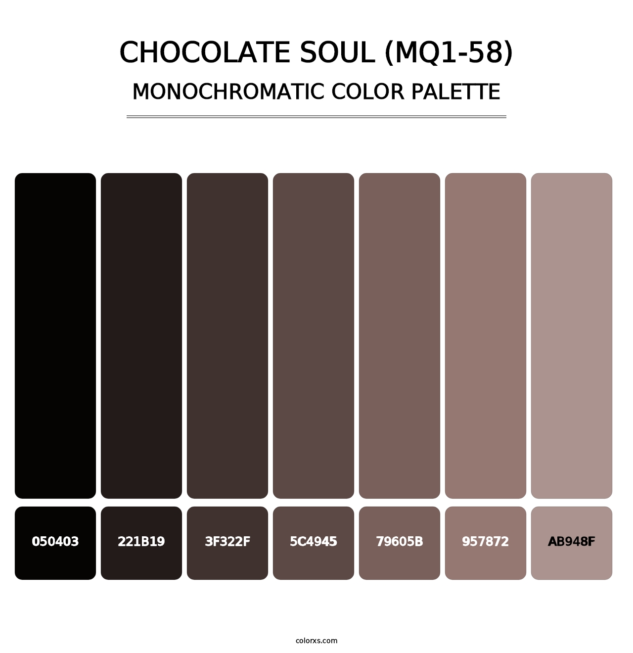 Chocolate Soul (MQ1-58) - Monochromatic Color Palette