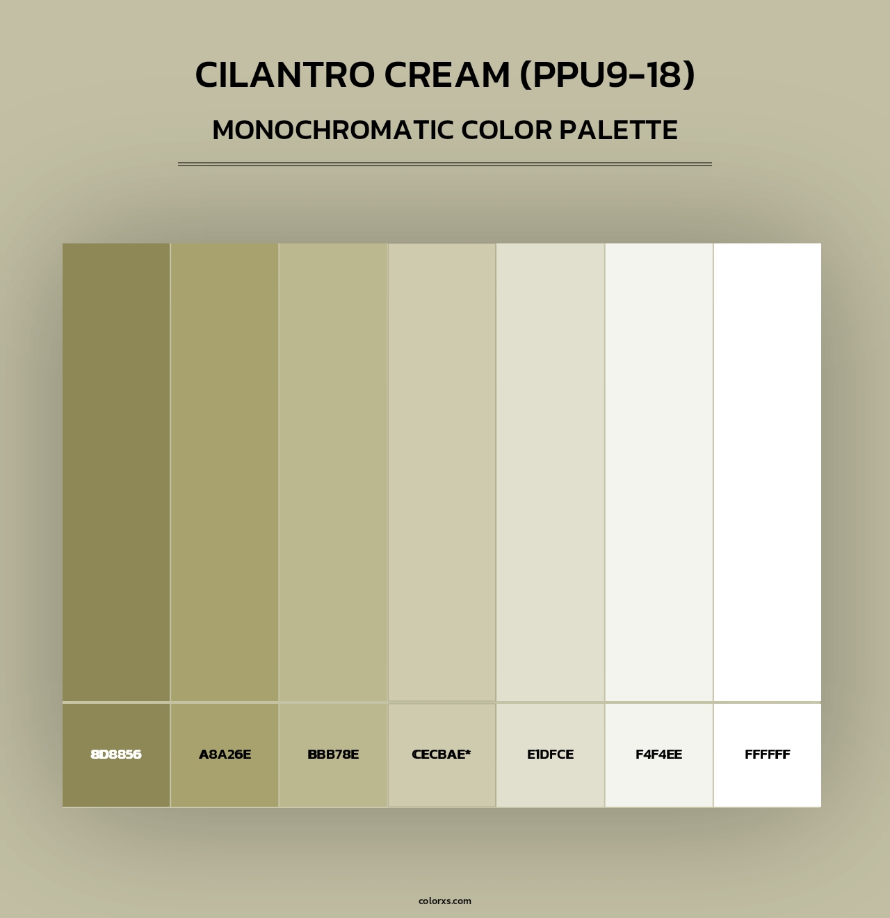 Cilantro Cream (PPU9-18) - Monochromatic Color Palette