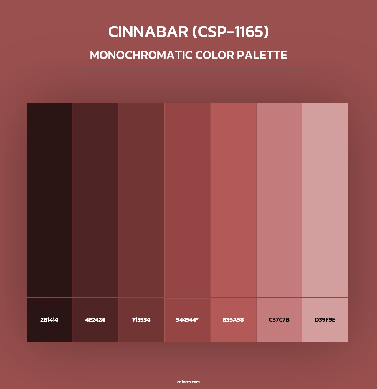Cinnabar (CSP-1165) - Monochromatic Color Palette