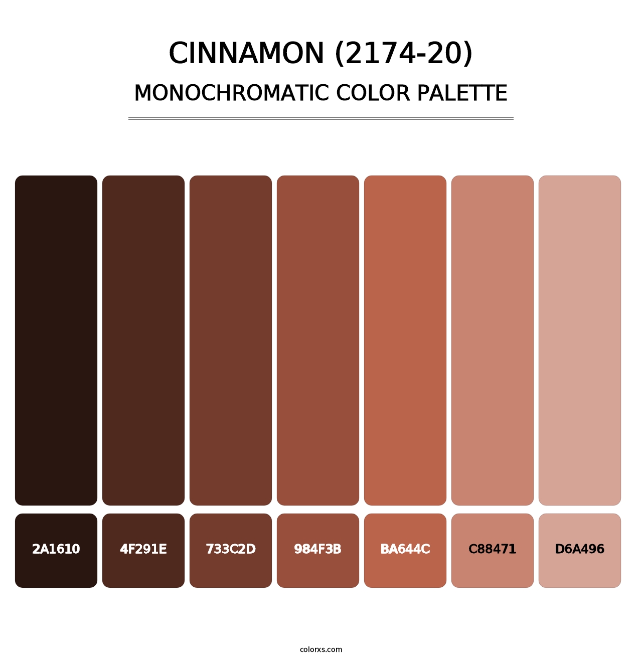 Cinnamon (2174-20) - Monochromatic Color Palette