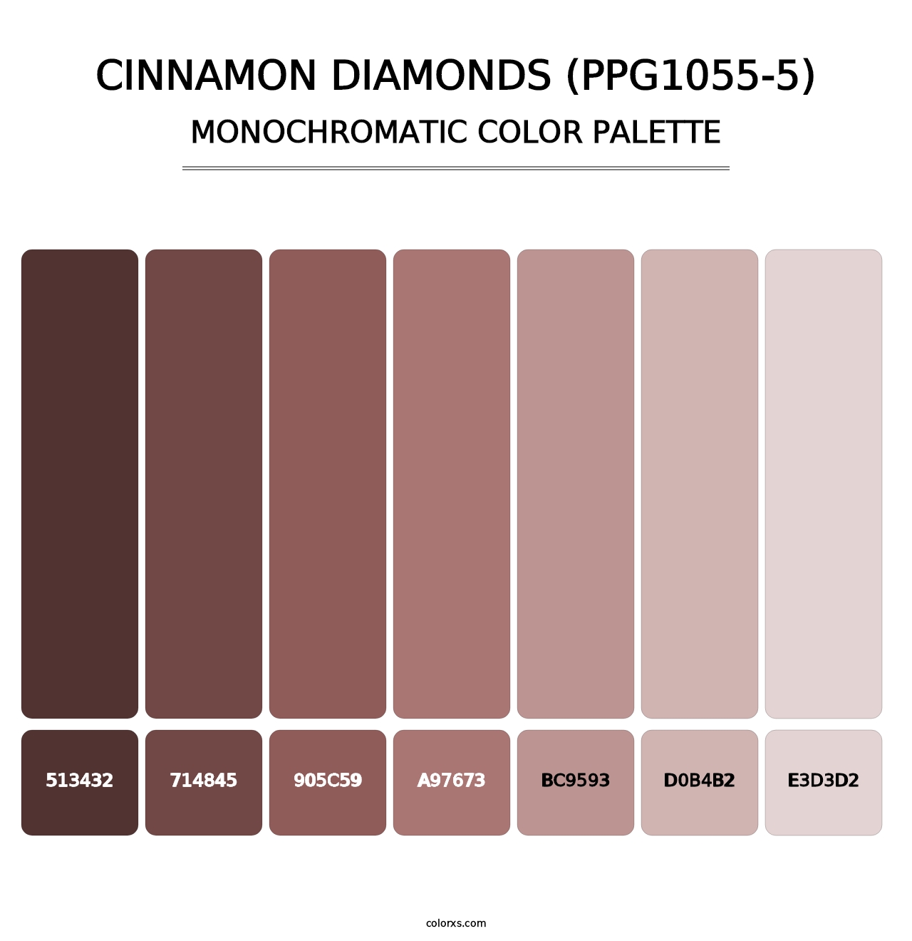 Cinnamon Diamonds (PPG1055-5) - Monochromatic Color Palette