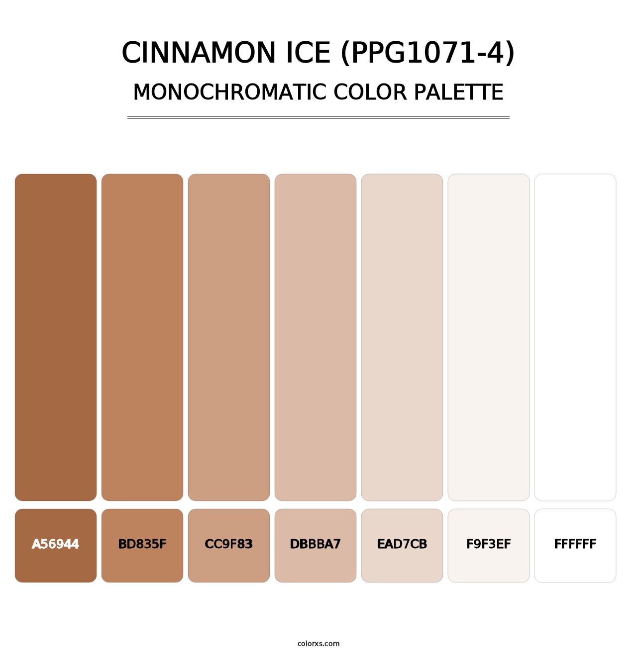 Cinnamon Ice (PPG1071-4) - Monochromatic Color Palette
