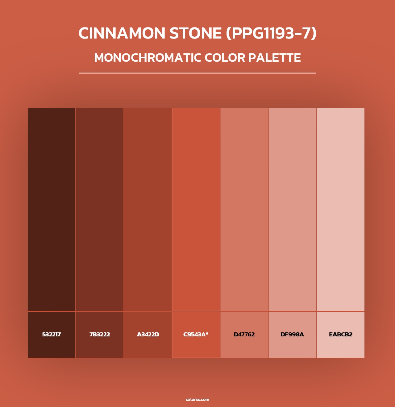 Cinnamon Stone (PPG1193-7) - Monochromatic Color Palette