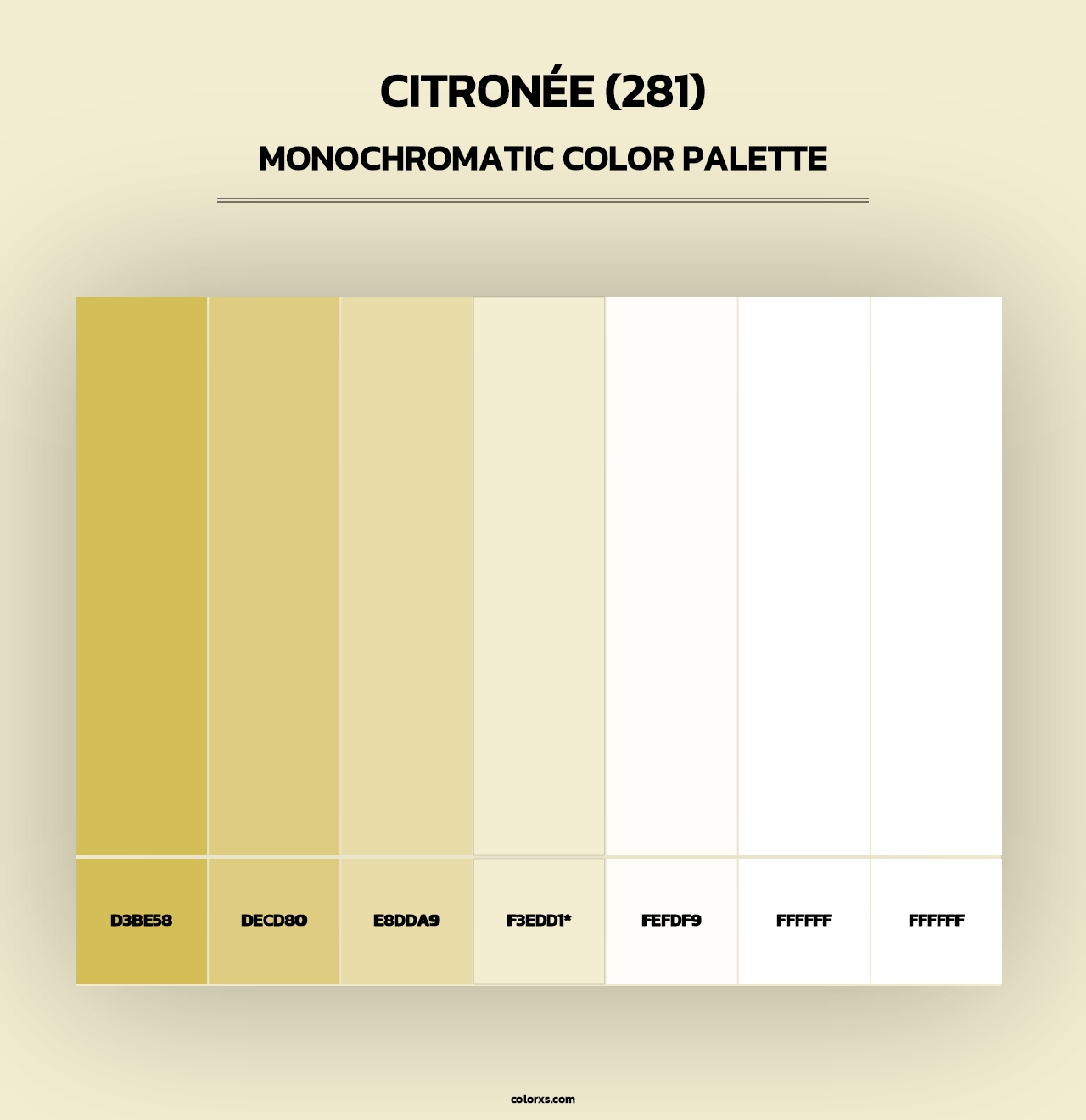 Citronée (281) - Monochromatic Color Palette
