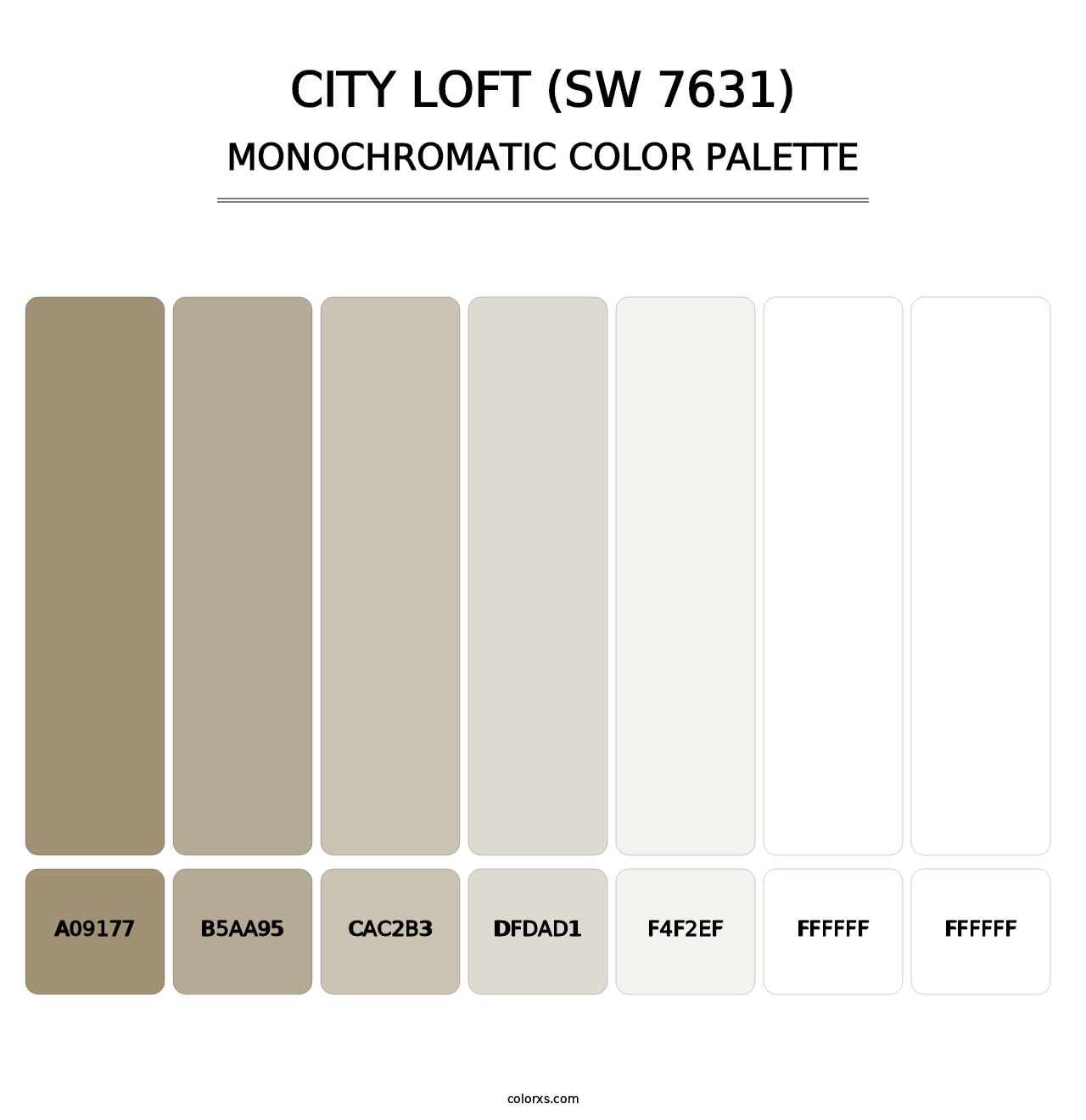 City Loft (SW 7631) - Monochromatic Color Palette