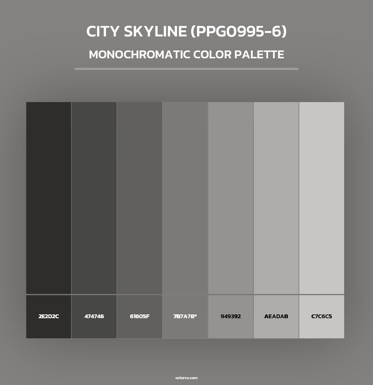 City Skyline (PPG0995-6) - Monochromatic Color Palette