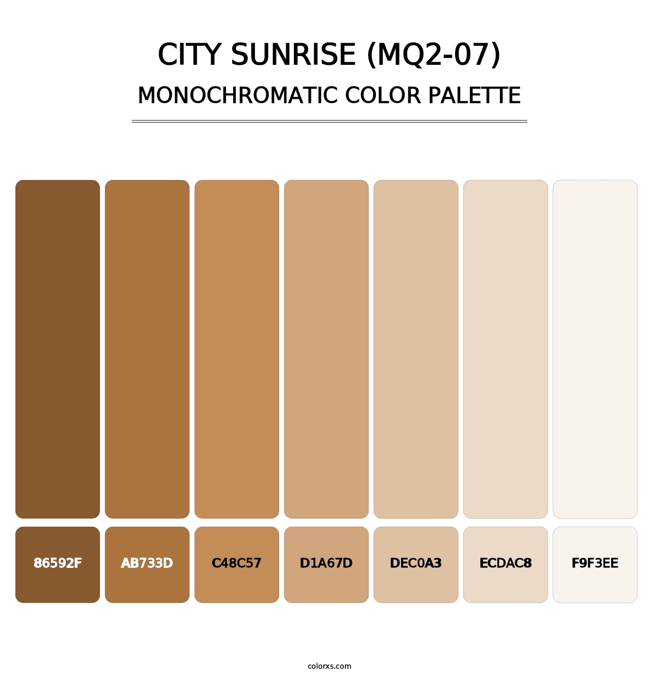 City Sunrise (MQ2-07) - Monochromatic Color Palette