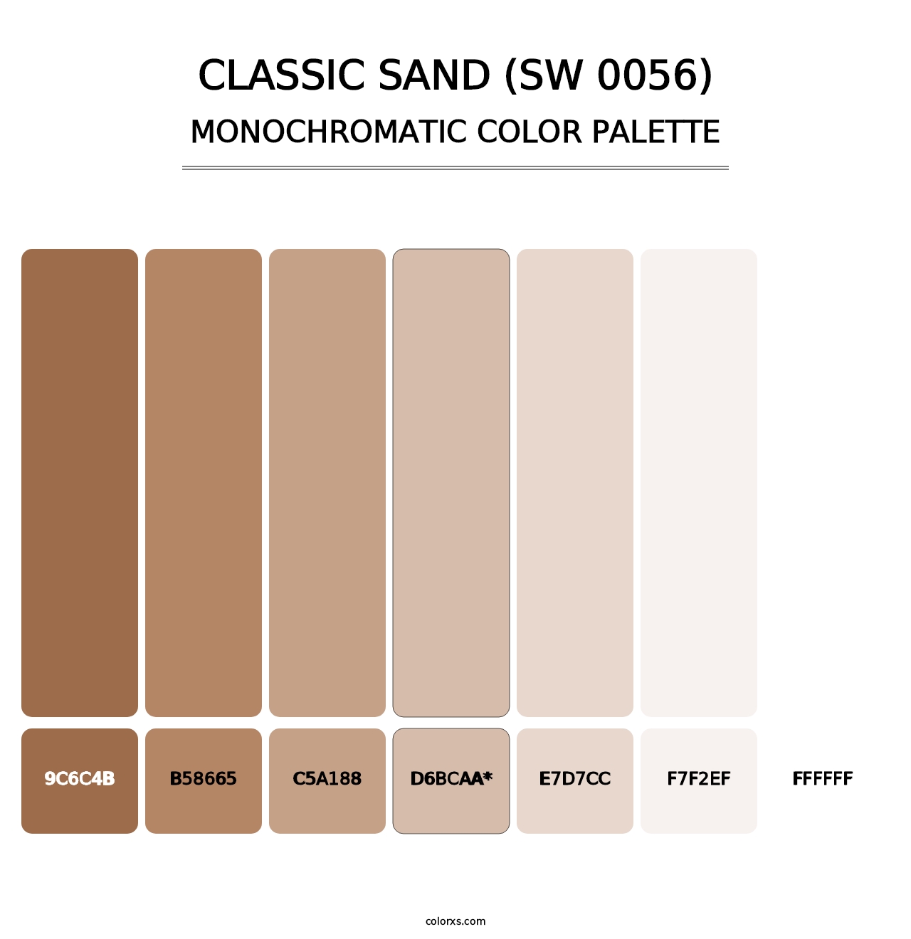 Classic Sand (SW 0056) - Monochromatic Color Palette