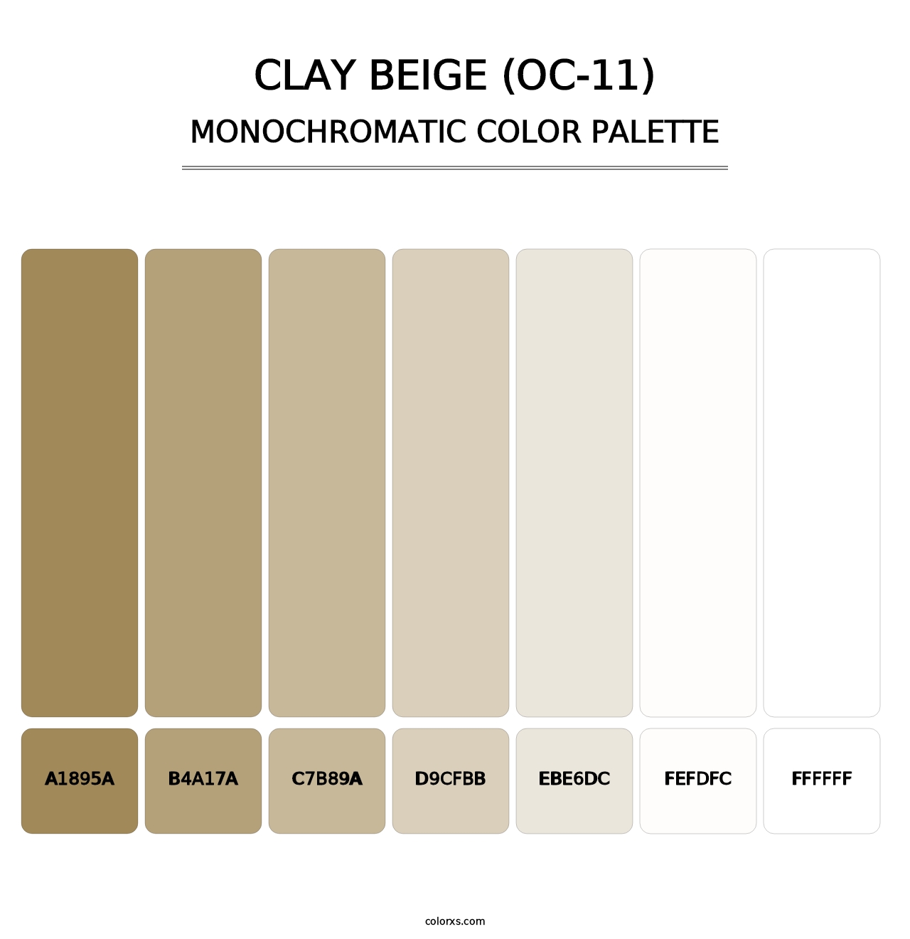 Clay Beige (OC-11) - Monochromatic Color Palette