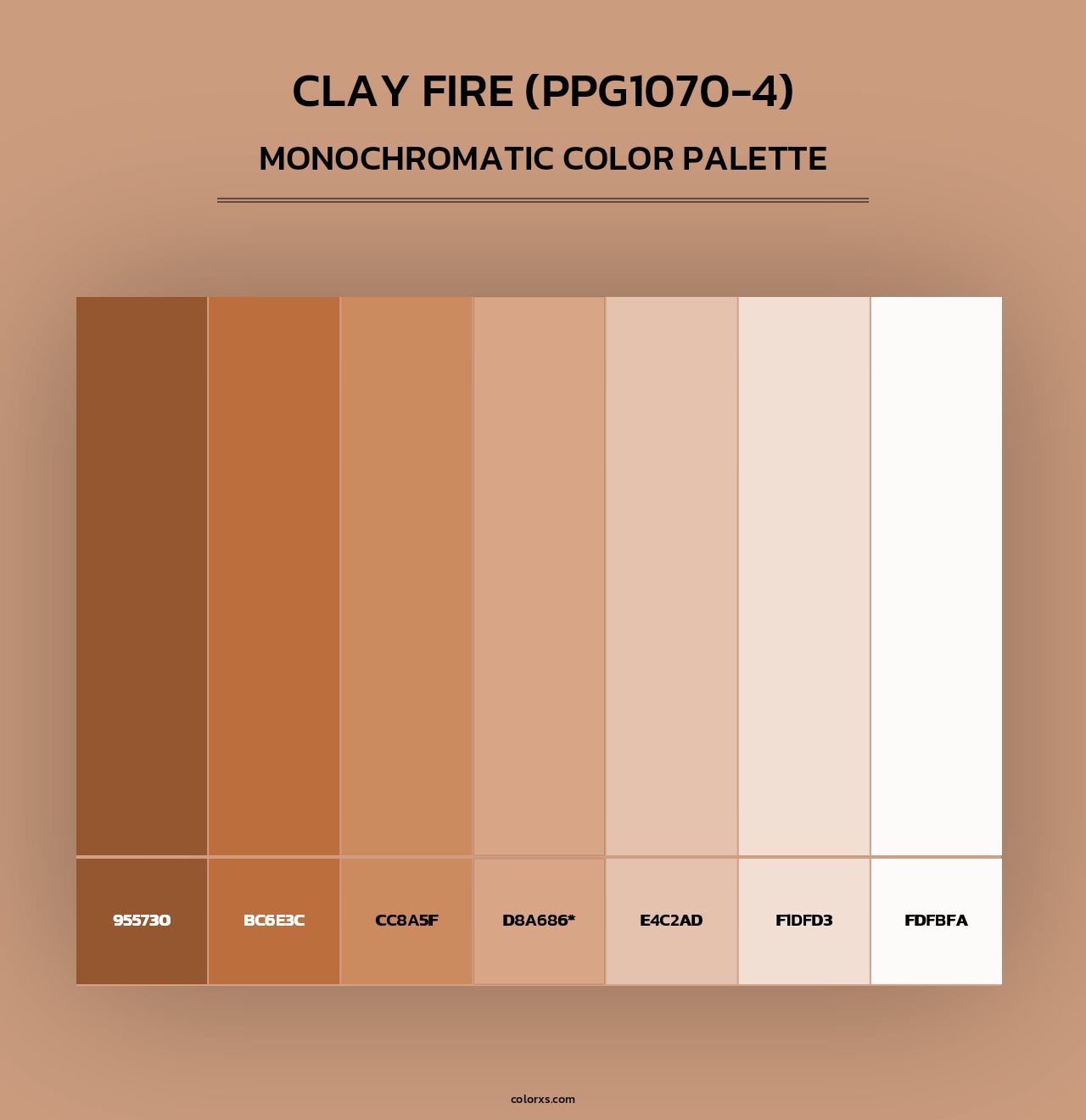 Clay Fire (PPG1070-4) - Monochromatic Color Palette