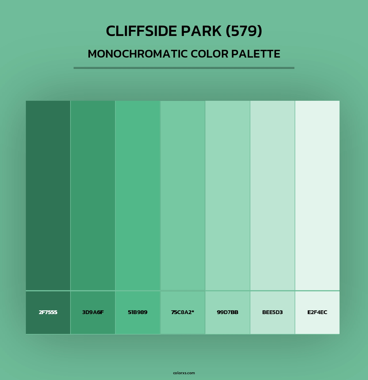 Cliffside Park (579) - Monochromatic Color Palette