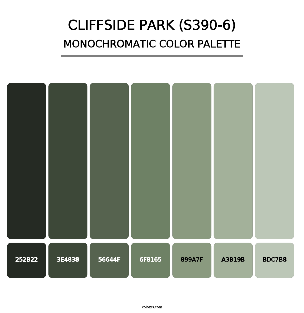 Cliffside Park (S390-6) - Monochromatic Color Palette