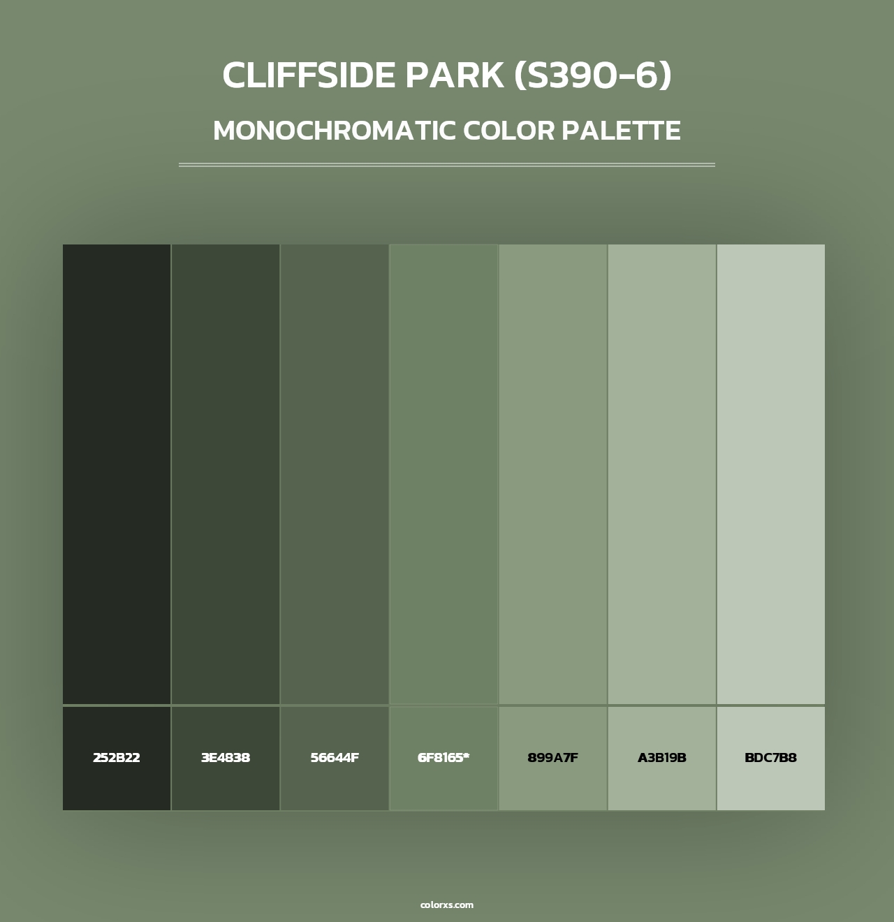 Cliffside Park (S390-6) - Monochromatic Color Palette