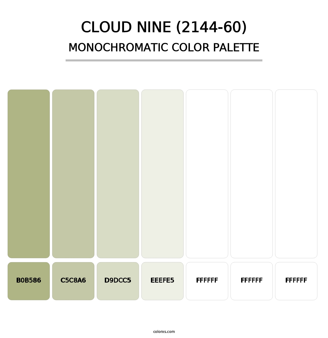 Cloud Nine (2144-60) - Monochromatic Color Palette