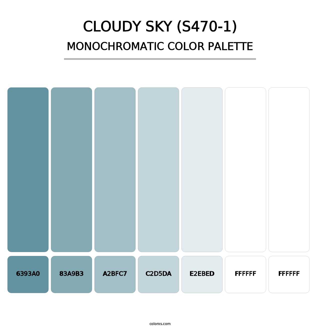 Cloudy Sky (S470-1) - Monochromatic Color Palette