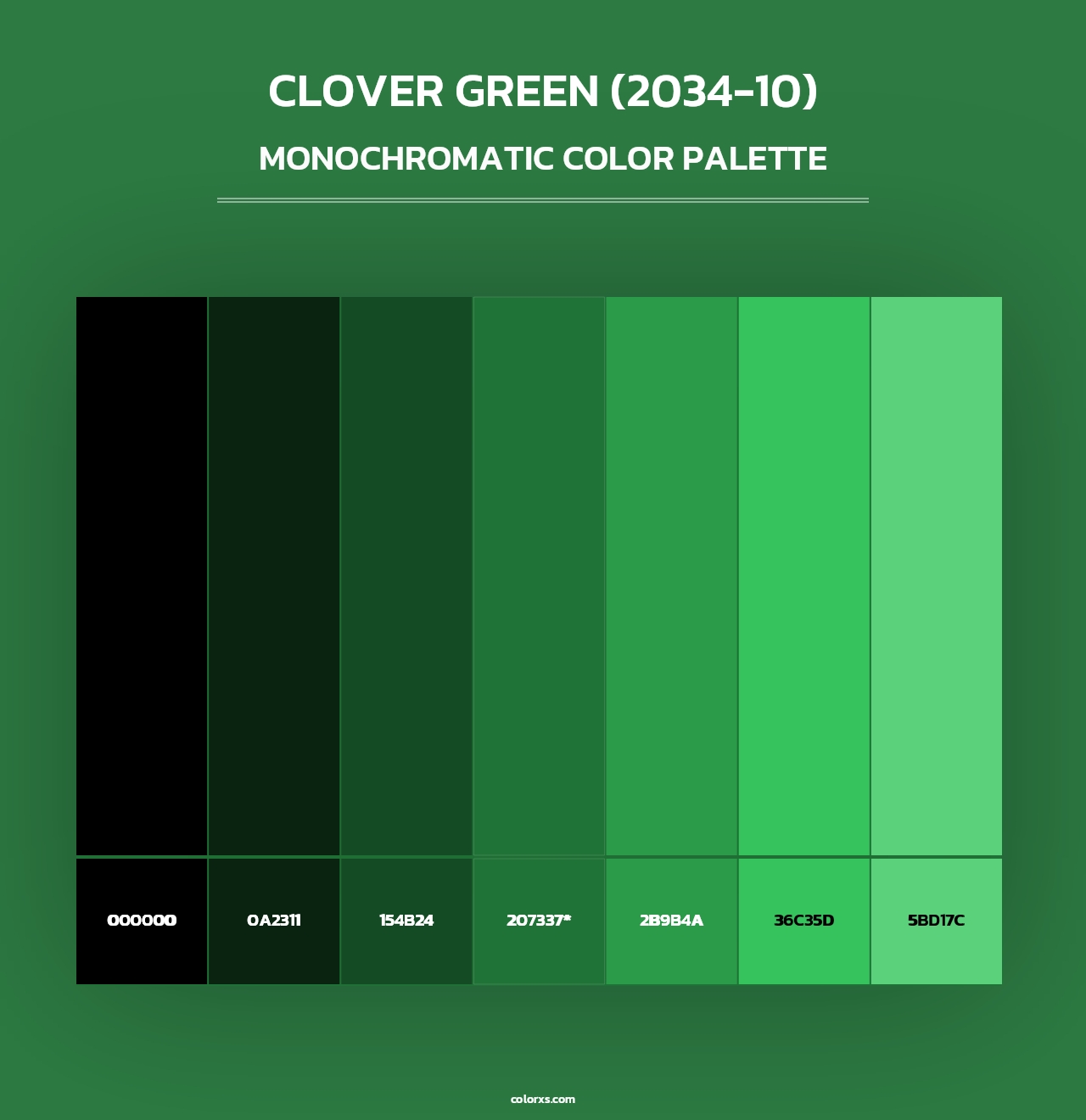 Clover Green (2034-10) - Monochromatic Color Palette