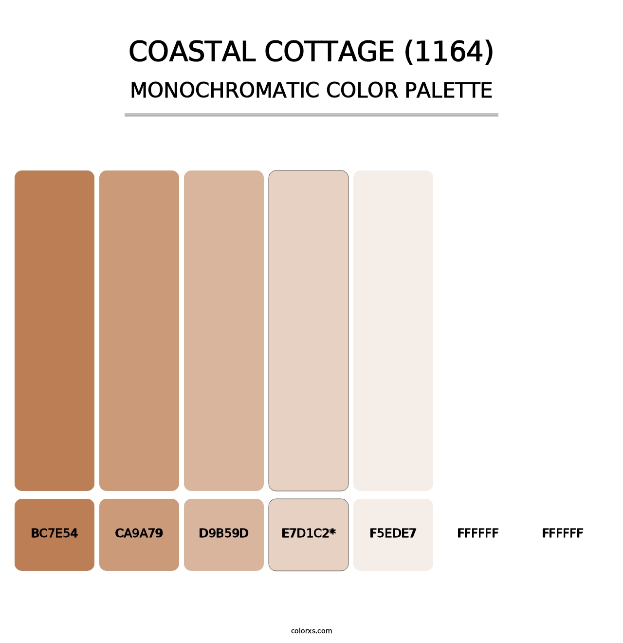 Coastal Cottage (1164) - Monochromatic Color Palette