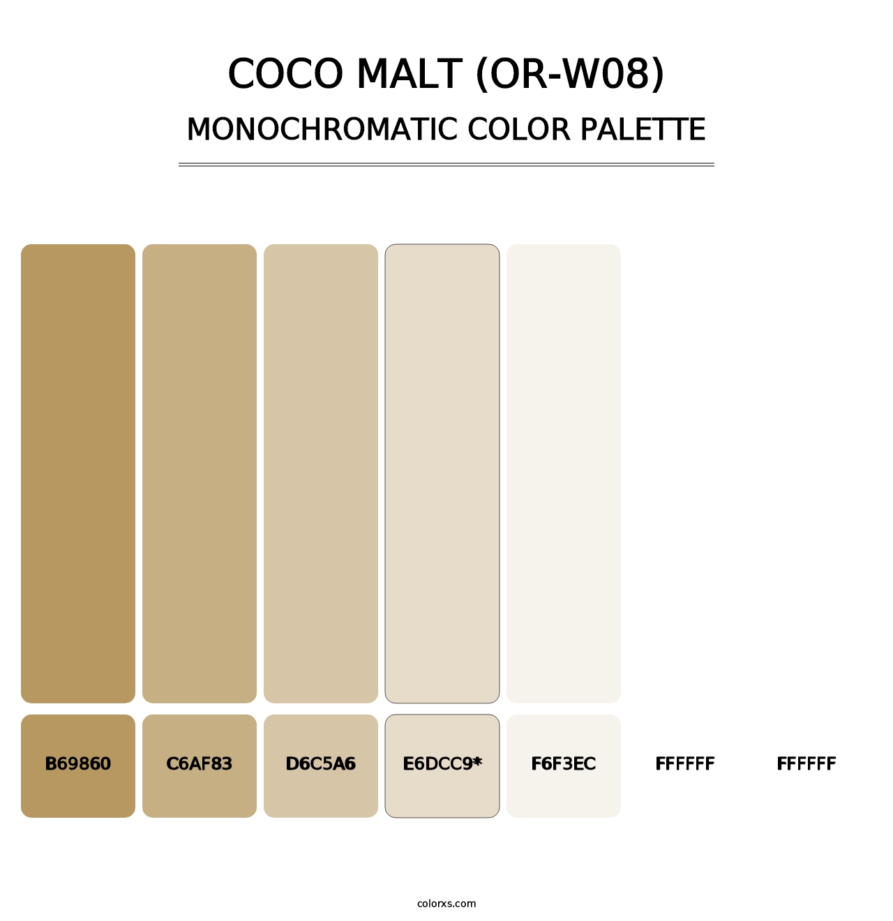 Coco Malt (OR-W08) - Monochromatic Color Palette