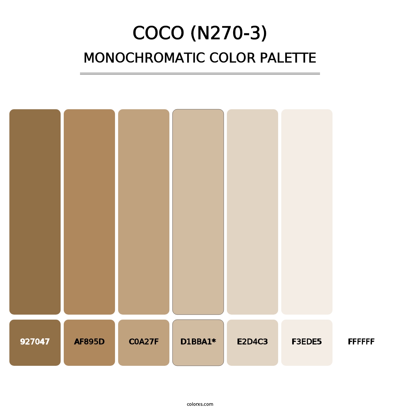 Coco (N270-3) - Monochromatic Color Palette