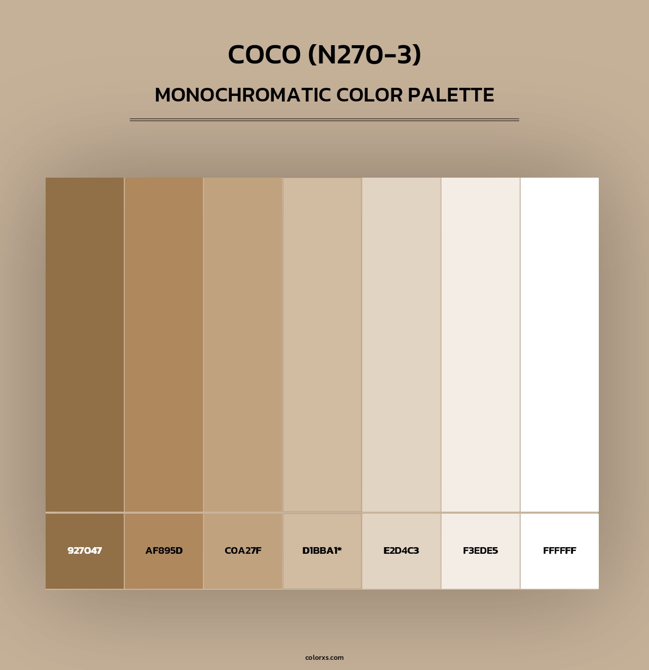 Coco (N270-3) - Monochromatic Color Palette
