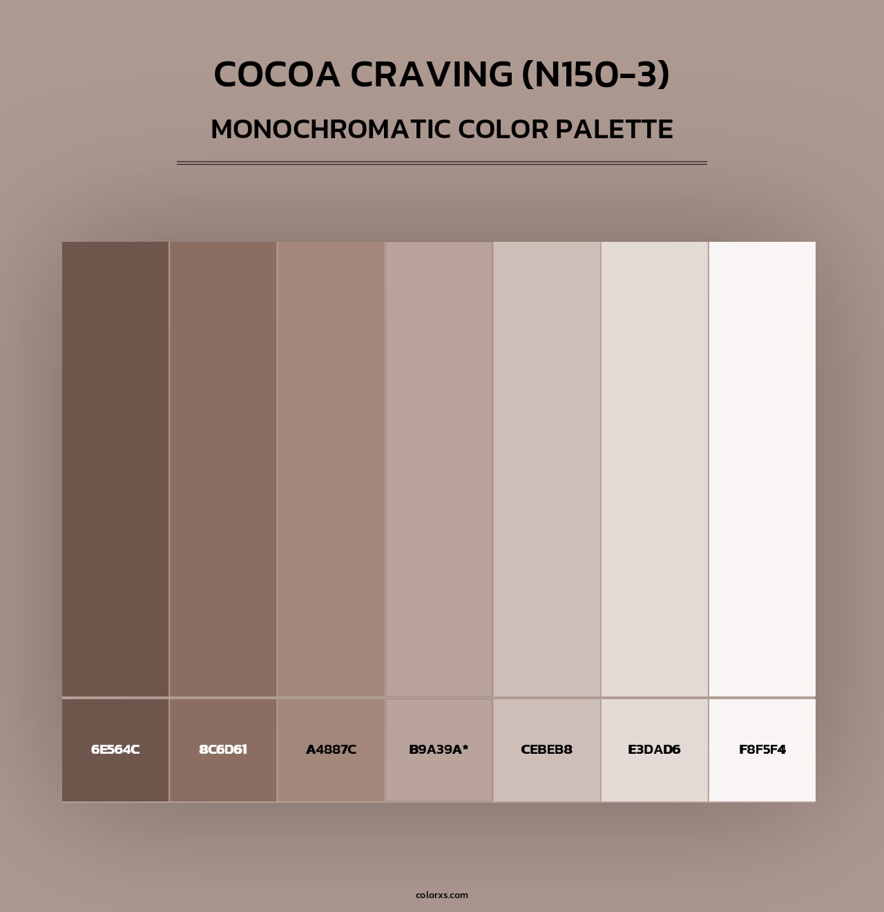 Cocoa Craving (N150-3) - Monochromatic Color Palette