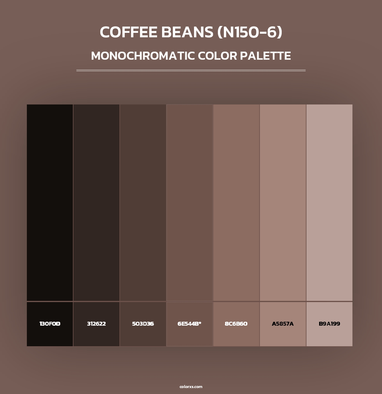 Coffee Beans (N150-6) - Monochromatic Color Palette