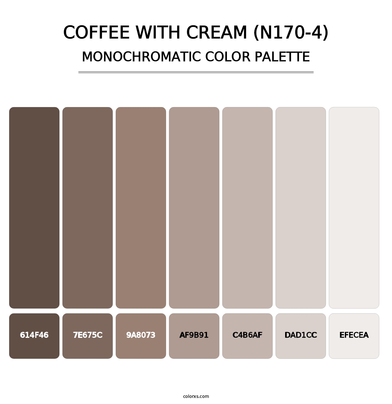 Coffee With Cream (N170-4) - Monochromatic Color Palette
