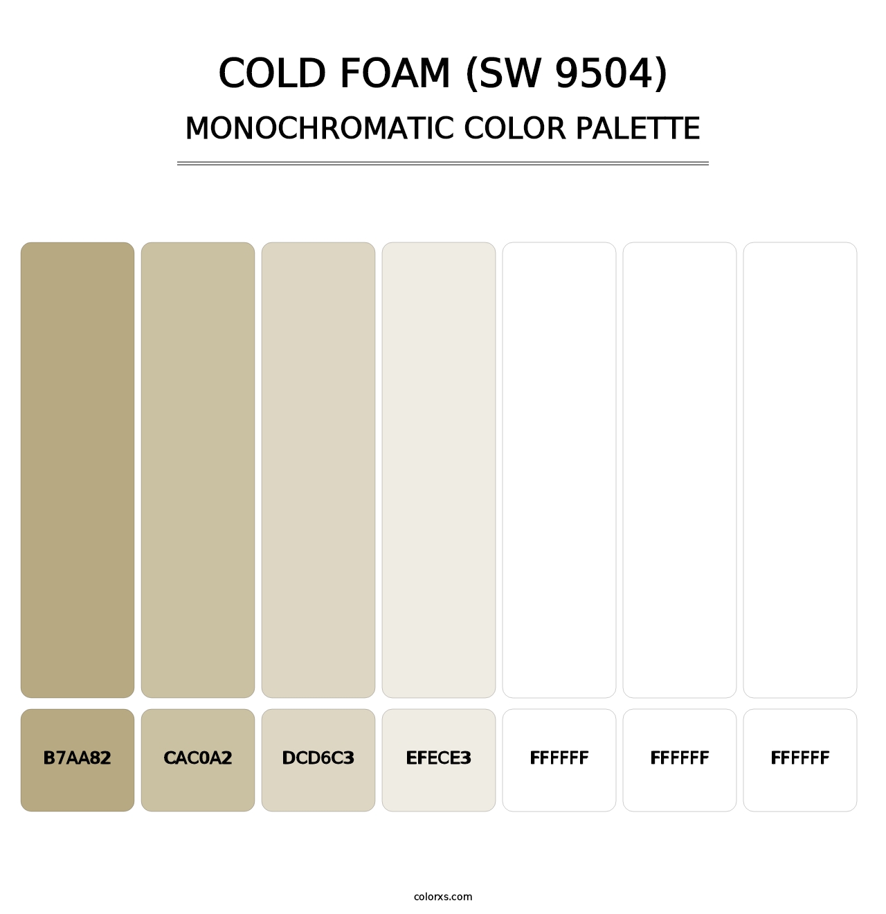 Cold Foam (SW 9504) - Monochromatic Color Palette