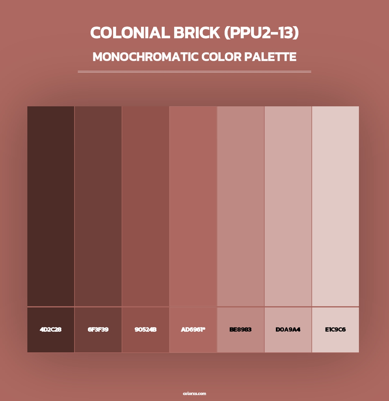Colonial Brick (PPU2-13) - Monochromatic Color Palette