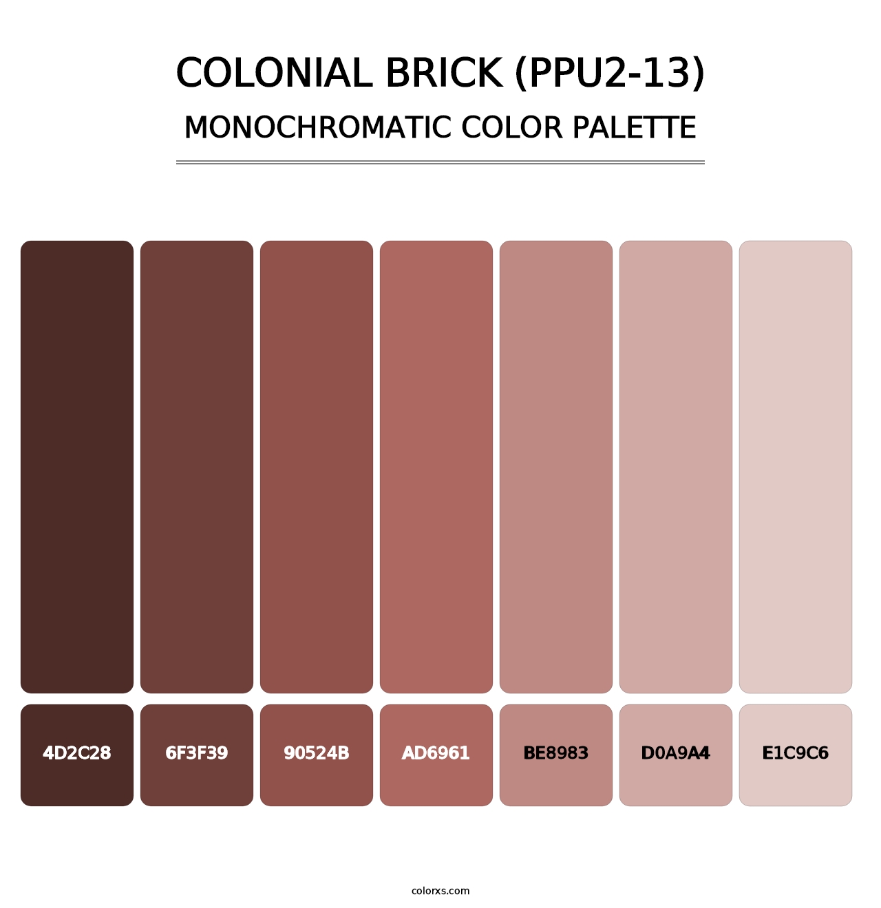 Colonial Brick (PPU2-13) - Monochromatic Color Palette