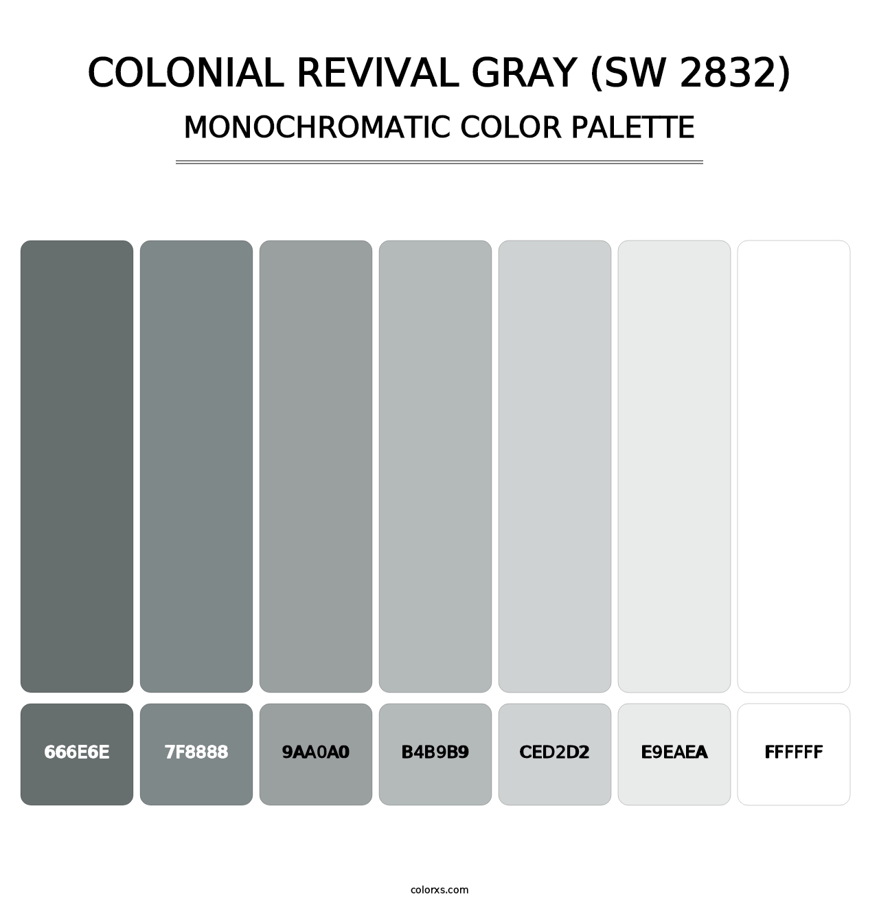 Colonial Revival Gray (SW 2832) - Monochromatic Color Palette