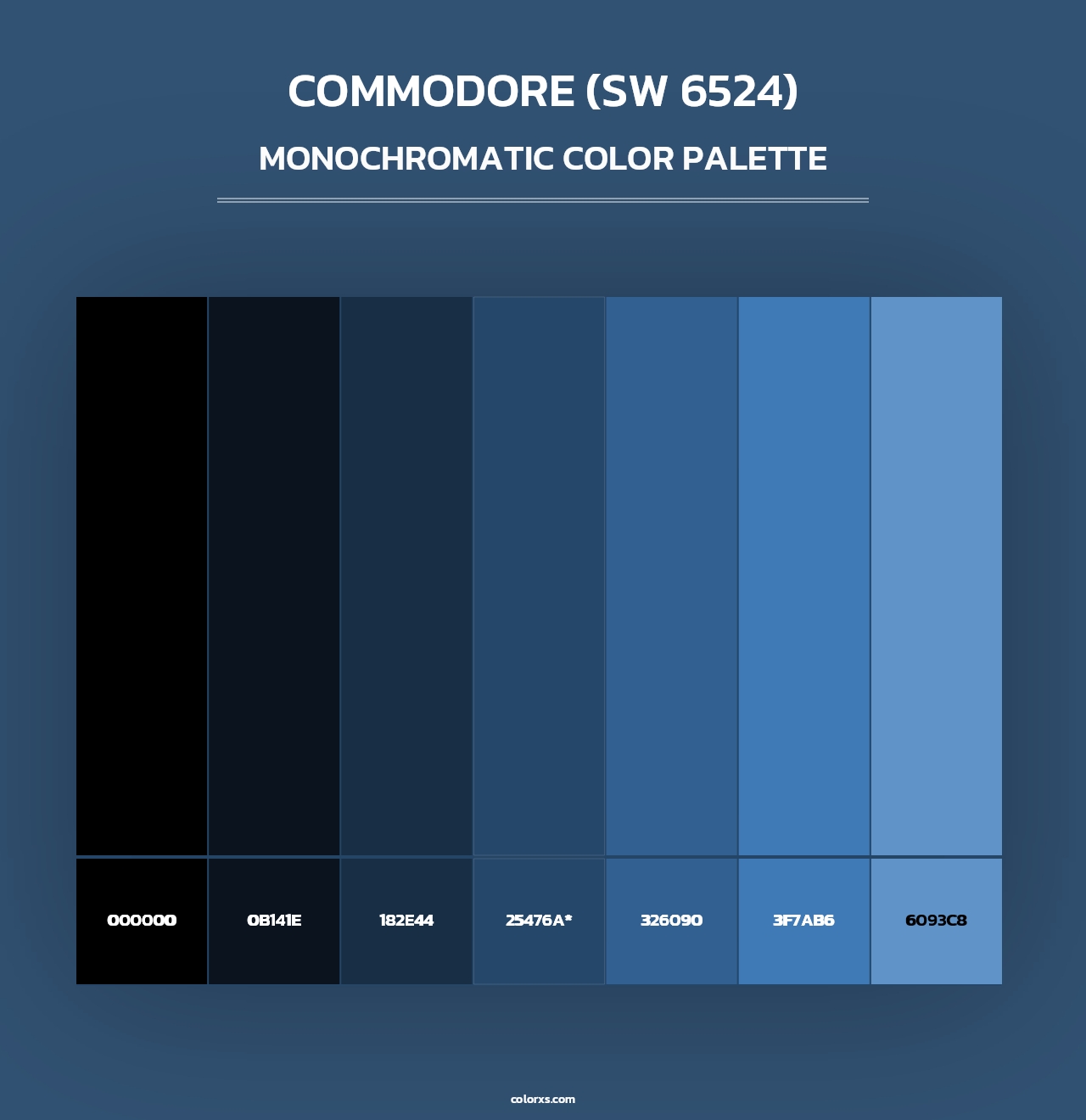 Commodore (SW 6524) - Monochromatic Color Palette