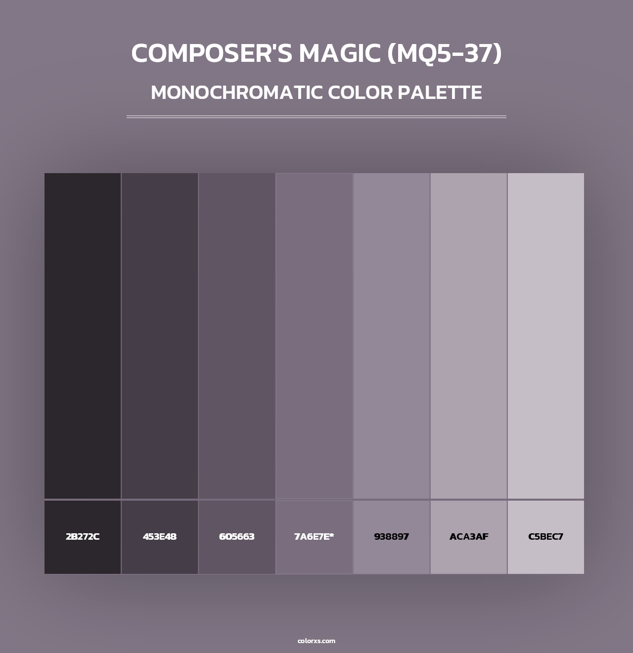 Composer'S Magic (MQ5-37) - Monochromatic Color Palette