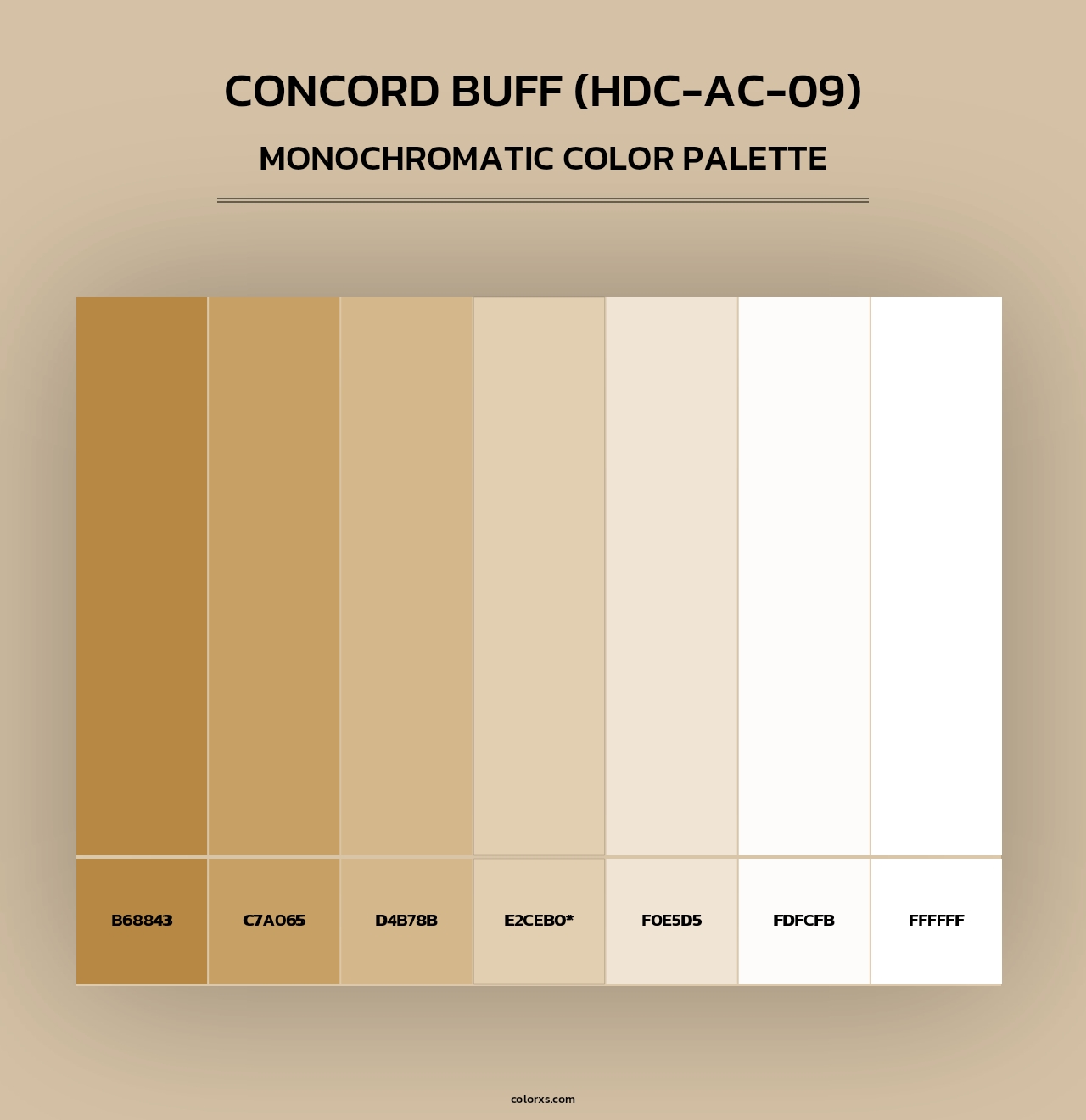Concord Buff (HDC-AC-09) - Monochromatic Color Palette