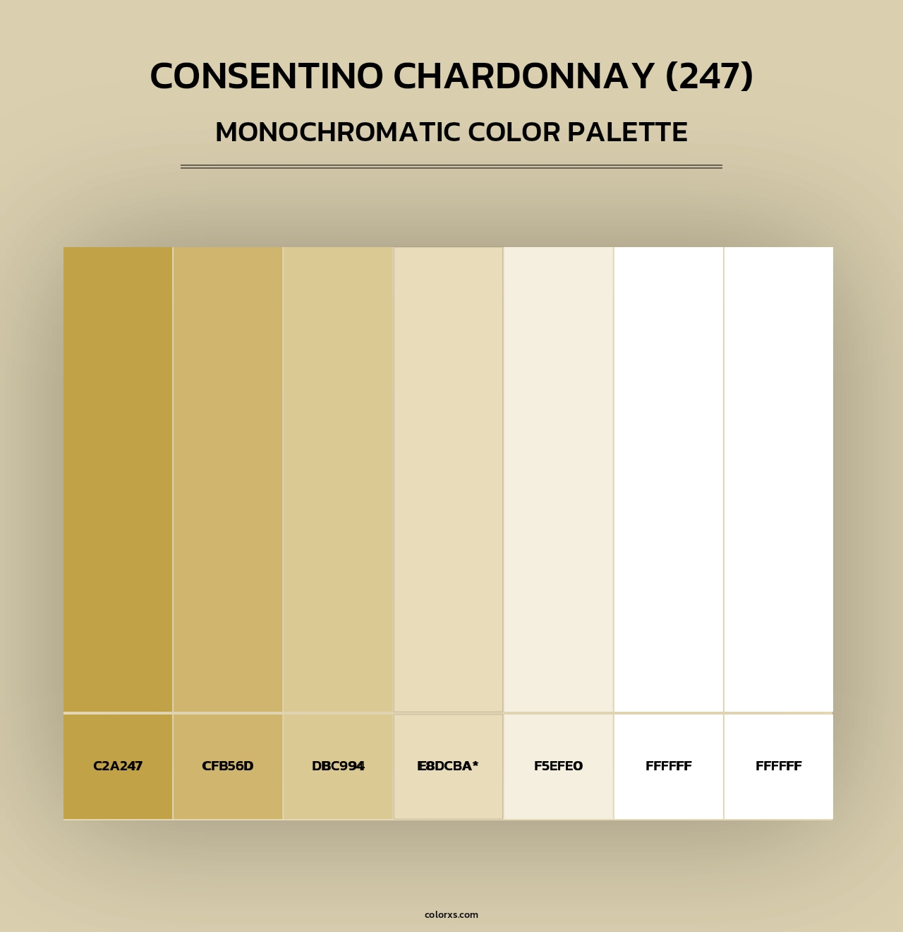 Consentino Chardonnay (247) - Monochromatic Color Palette
