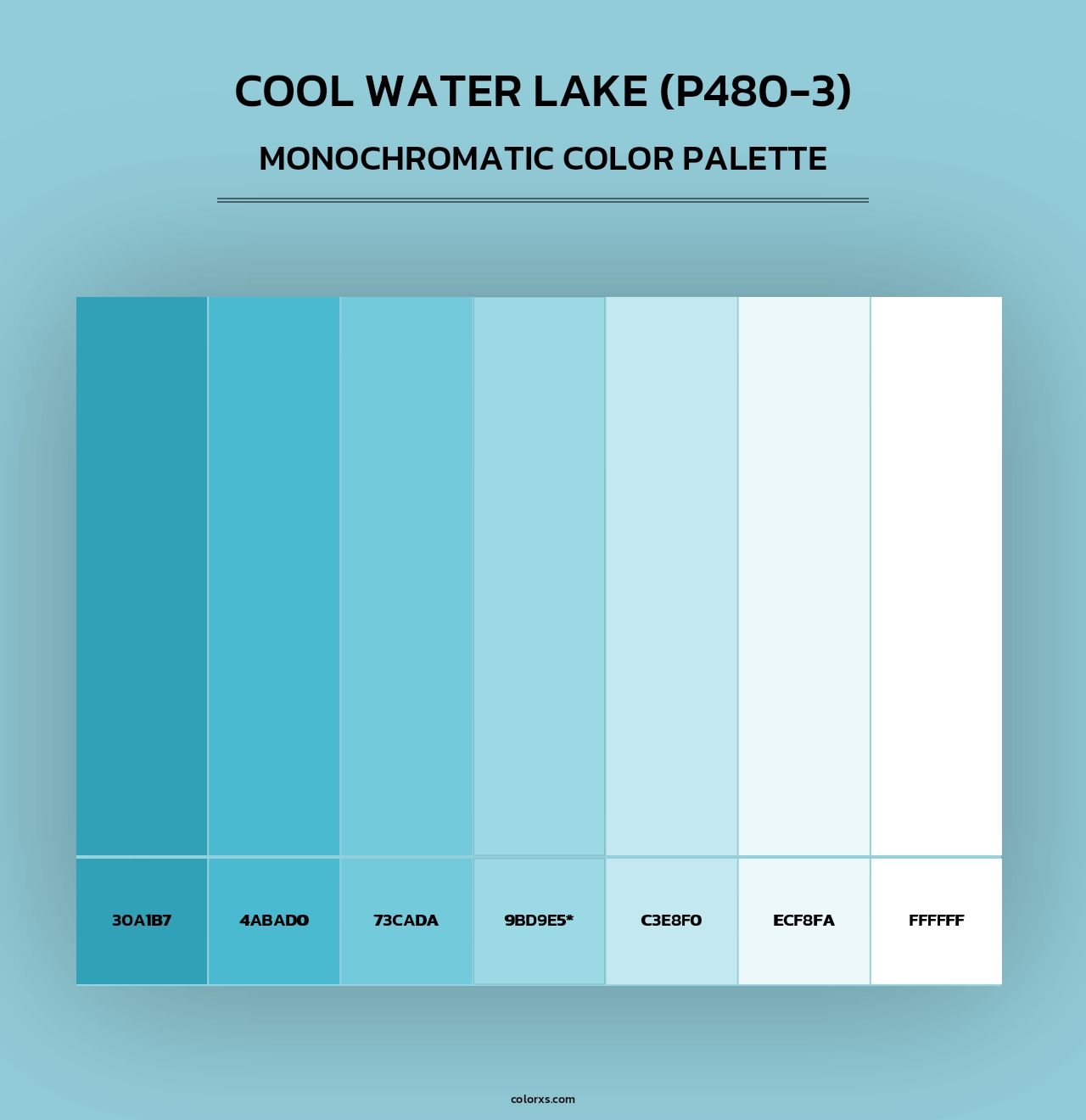 Cool Water Lake (P480-3) - Monochromatic Color Palette