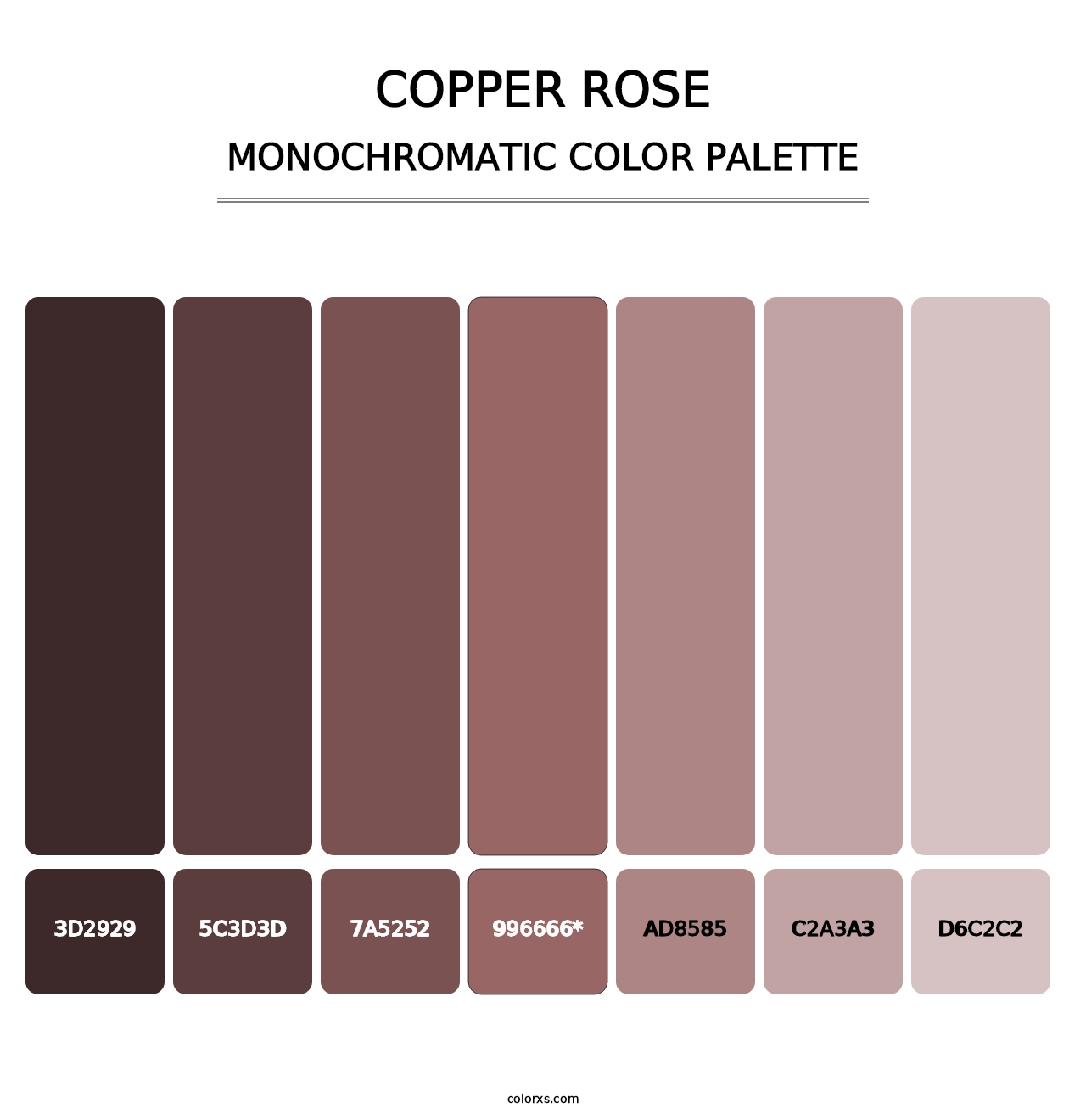 Copper rose - Monochromatic Color Palette