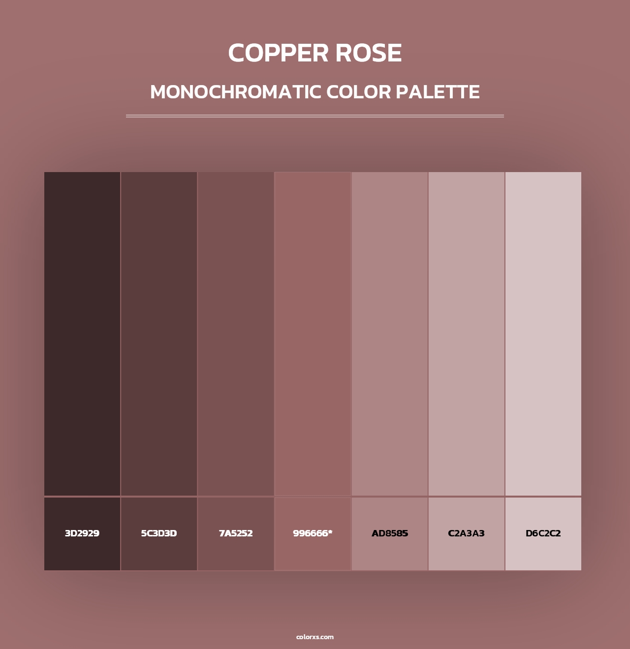 Copper rose - Monochromatic Color Palette